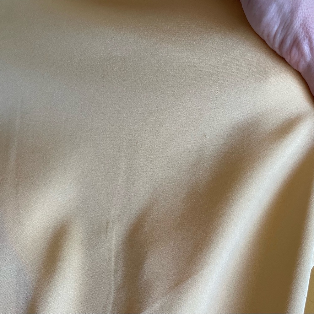 Quince Washable Stretch Silk High Neck Midi Dress Butter Yellow Large NWT - Picture 13 of 16